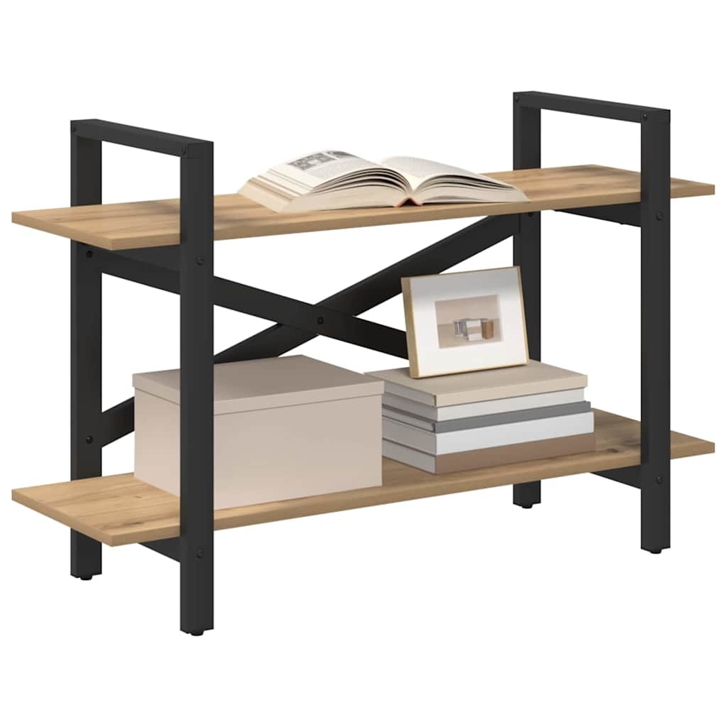 VidaXL Boekenkast Artisan Eiken 100 x 33,5 x 64 cm Bewerkt hout