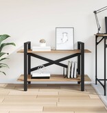 VidaXL Boekenkast Artisan Eiken 100 x 33,5 x 64 cm Bewerkt hout