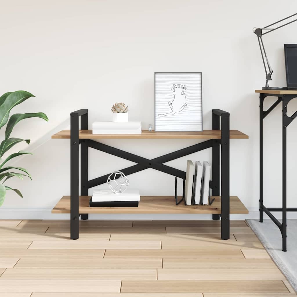 VidaXL Boekenkast Artisan Eiken 100 x 33,5 x 64 cm Bewerkt hout