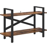 VidaXL Boekenkast Gerookt eiken 100 x 33,5 x 64 cm Bewerkt hout