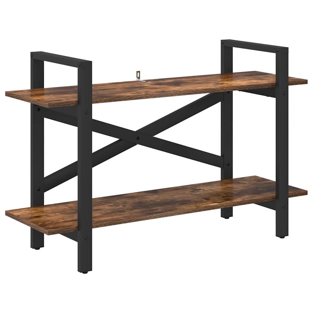 VidaXL Boekenkast Gerookt eiken 100 x 33,5 x 64 cm Bewerkt hout