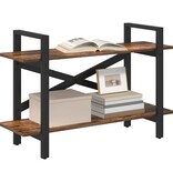 VidaXL Boekenkast Gerookt eiken 100 x 33,5 x 64 cm Bewerkt hout