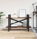 VidaXL Boekenkast Gerookt eiken 100 x 33,5 x 64 cm Bewerkt hout