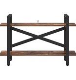 VidaXL Boekenkast Gerookt eiken 100 x 33,5 x 64 cm Bewerkt hout