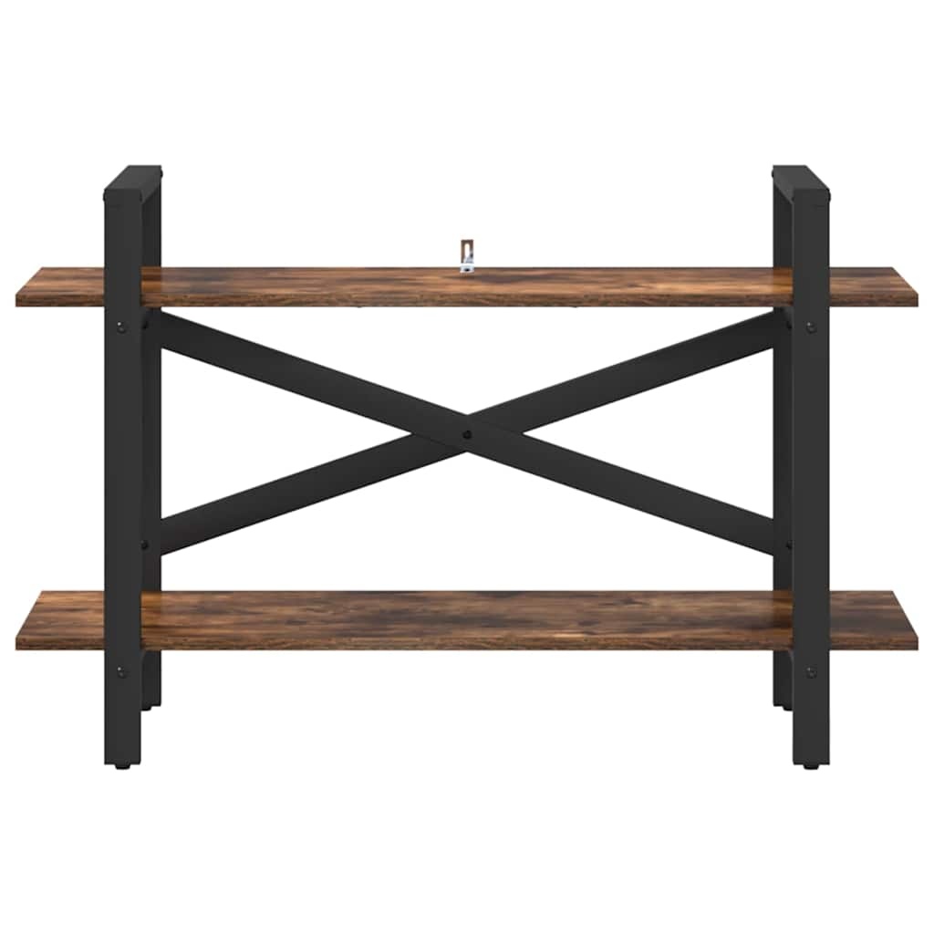 VidaXL Boekenkast Gerookt eiken 100 x 33,5 x 64 cm Bewerkt hout