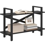 VidaXL Boekenkast Zwart Eiken 100 x 33,5 x 64 cm Bewerkt hout