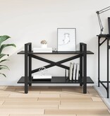 VidaXL Boekenkast Zwart Eiken 100 x 33,5 x 64 cm Bewerkt hout