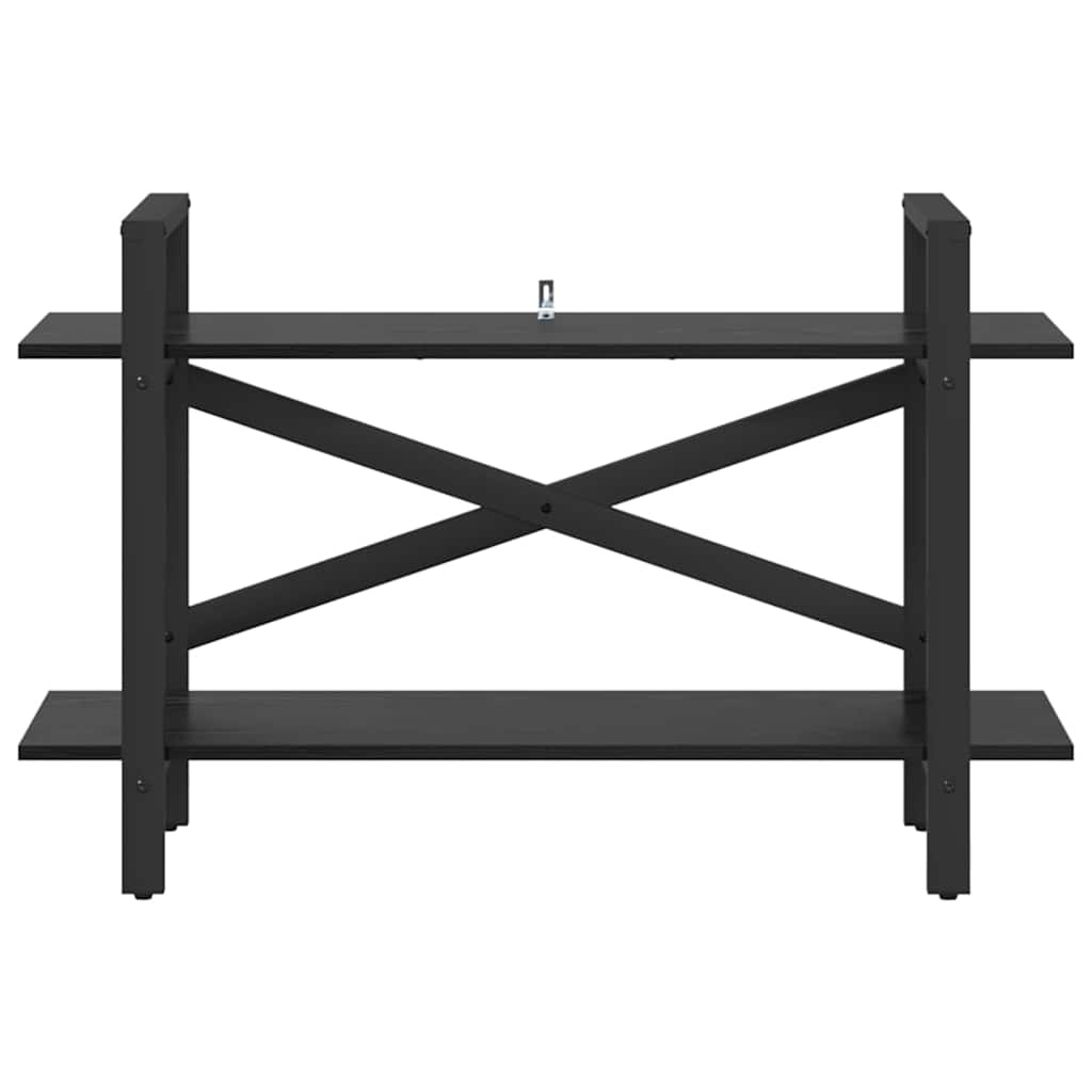 VidaXL Boekenkast Zwart Eiken 100 x 33,5 x 64 cm Bewerkt hout