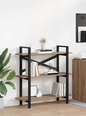 VidaXL Boekenkast Artisan Eiken 100 x 33,5 x 102 cm Bewerkt hout