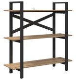 VidaXL Boekenkast Artisan Eiken 100 x 33,5 x 102 cm Bewerkt hout