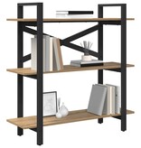 VidaXL Boekenkast Artisan Eiken 100 x 33,5 x 102 cm Bewerkt hout