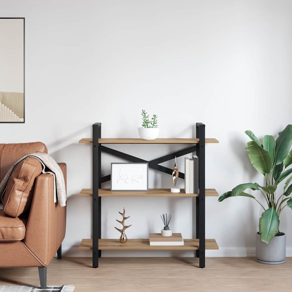 VidaXL Boekenkast Artisan Eiken 100 x 33,5 x 102 cm Bewerkt hout