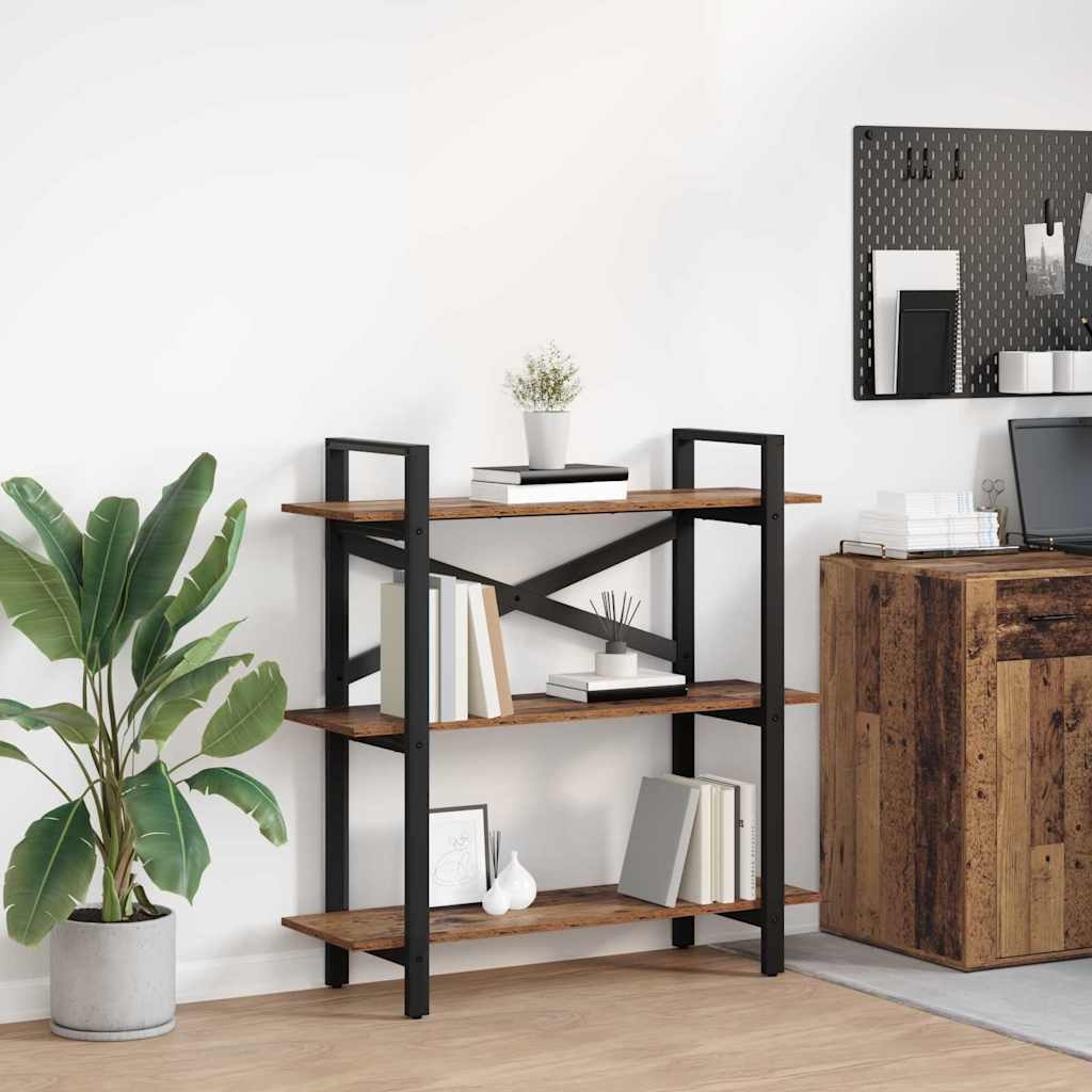 VidaXL Boekenkast Oud Hout 100 x 33,5 x 102 cm Bewerkt hout