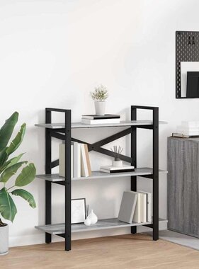 VidaXL Boekenkast Grijs Sonoma 100 x 33,5 x 102 cm Bewerkt hout
