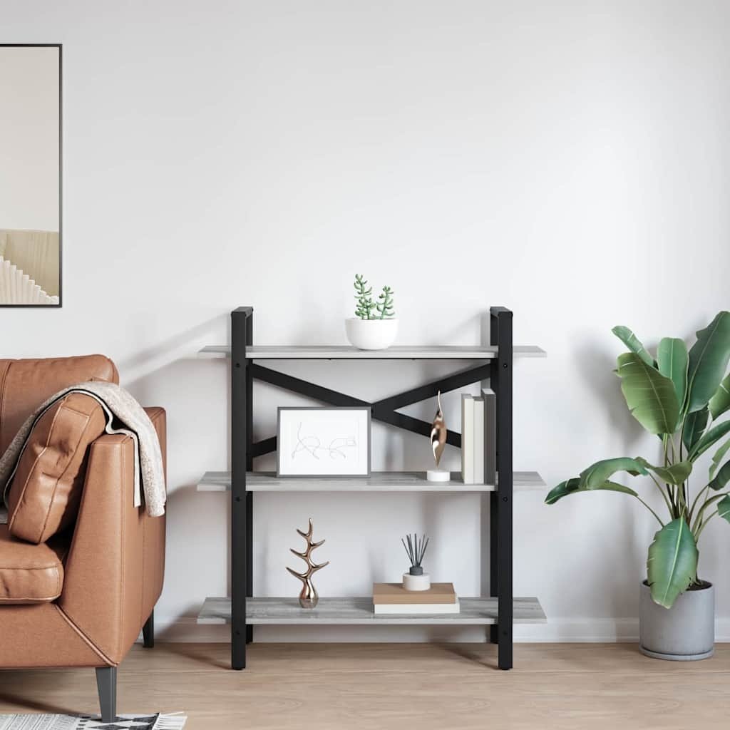 VidaXL Boekenkast Grijs Sonoma 100 x 33,5 x 102 cm Bewerkt hout