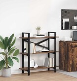 VidaXL Boekenkast Gerookt eiken 100 x 33,5 x 102 cm Bewerkt hout