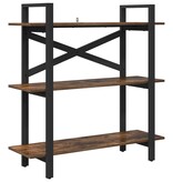 VidaXL Boekenkast Gerookt eiken 100 x 33,5 x 102 cm Bewerkt hout