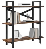 VidaXL Boekenkast Gerookt eiken 100 x 33,5 x 102 cm Bewerkt hout