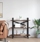 VidaXL Boekenkast Gerookt eiken 100 x 33,5 x 102 cm Bewerkt hout