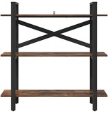 VidaXL Boekenkast Gerookt eiken 100 x 33,5 x 102 cm Bewerkt hout