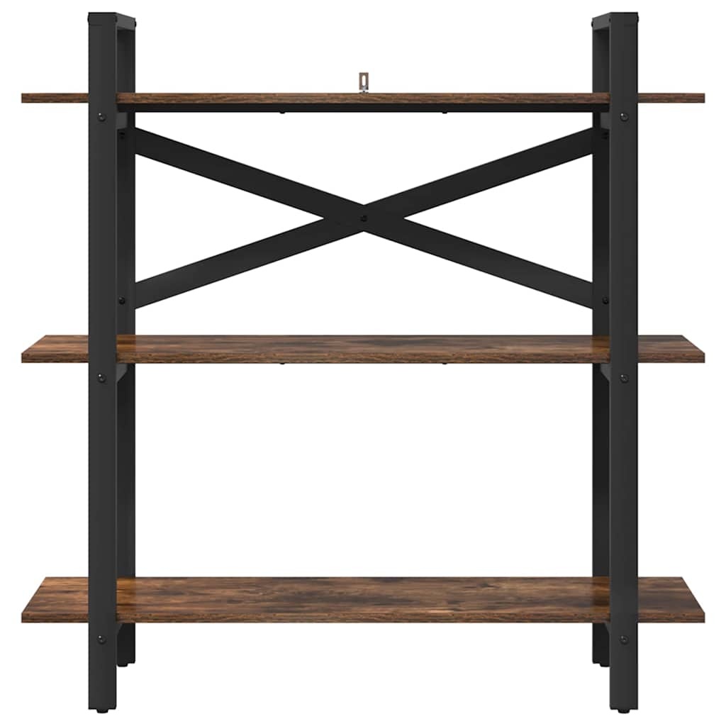 VidaXL Boekenkast Gerookt eiken 100 x 33,5 x 102 cm Bewerkt hout