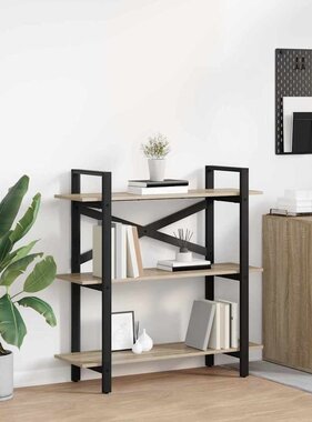 VidaXL Boekenkast Sonoma Eiken 100 x 33,5 x 102 cm Bewerkt hout