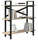 VidaXL Boekenkast Sonoma Eiken 100 x 33,5 x 102 cm Bewerkt hout