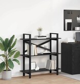 VidaXL Boekenkast Zwart Eiken 100 x 33,5 x 102 cm Bewerkt hout
