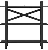VidaXL Boekenkast Zwart Eiken 100 x 33,5 x 102 cm Bewerkt hout