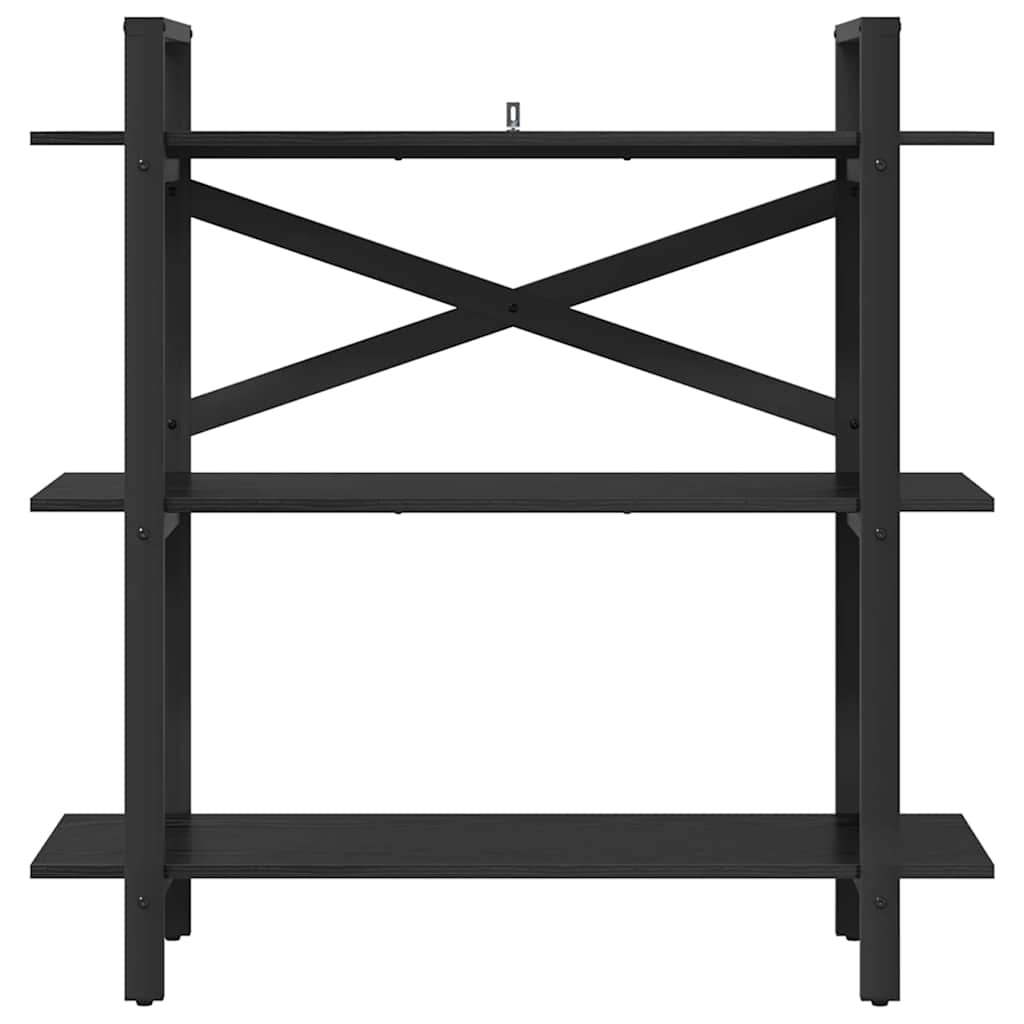 VidaXL Boekenkast Zwart Eiken 100 x 33,5 x 102 cm Bewerkt hout