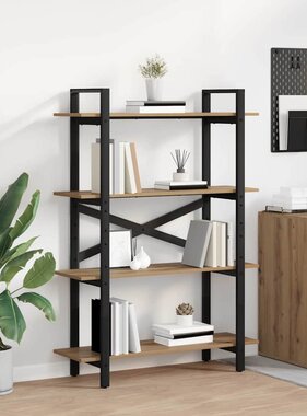 VidaXL Boekenkast Artisan Eiken 100 x 33,5 x 140 cm Bewerkt hout