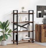 VidaXL Boekenkast Oud Hout 100 x 33,5 x 140 cm Bewerkt hout