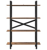 VidaXL Boekenkast Oud Hout 100 x 33,5 x 140 cm Bewerkt hout