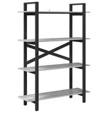 VidaXL Boekenkast Grijs Sonoma 100 x 33,5 x 140 cm Bewerkt hout