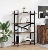 VidaXL Boekenkast Gerookt eiken 100 x 33,5 x 140 cm Bewerkt hout