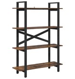 VidaXL Boekenkast Gerookt eiken 100 x 33,5 x 140 cm Bewerkt hout