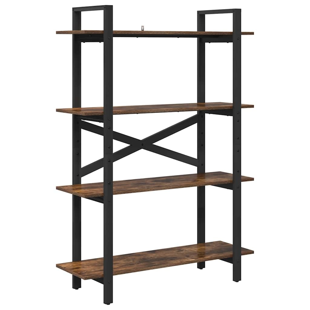 VidaXL Boekenkast Gerookt eiken 100 x 33,5 x 140 cm Bewerkt hout