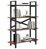 VidaXL Boekenkast Gerookt eiken 100 x 33,5 x 140 cm Bewerkt hout