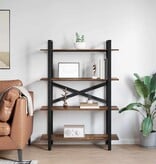 VidaXL Boekenkast Gerookt eiken 100 x 33,5 x 140 cm Bewerkt hout