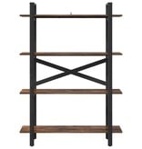 VidaXL Boekenkast Gerookt eiken 100 x 33,5 x 140 cm Bewerkt hout
