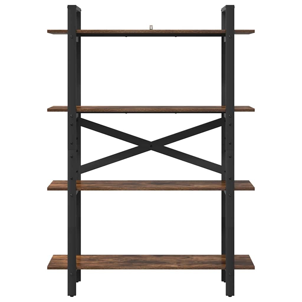 VidaXL Boekenkast Gerookt eiken 100 x 33,5 x 140 cm Bewerkt hout