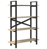VidaXL Boekenkast Sonoma Eiken 100 x 33,5 x 140 cm Bewerkt hout