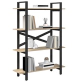 VidaXL Boekenkast Sonoma Eiken 100 x 33,5 x 140 cm Bewerkt hout