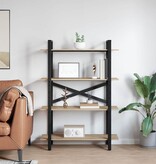 VidaXL Boekenkast Sonoma Eiken 100 x 33,5 x 140 cm Bewerkt hout