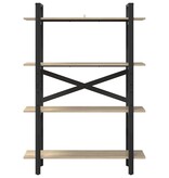 VidaXL Boekenkast Sonoma Eiken 100 x 33,5 x 140 cm Bewerkt hout