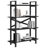 VidaXL Boekenkast Zwart Eiken 100 x 33,5 x 140 cm Bewerkt hout