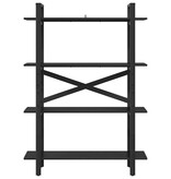 VidaXL Boekenkast Zwart Eiken 100 x 33,5 x 140 cm Bewerkt hout