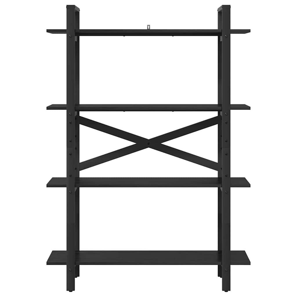 VidaXL Boekenkast Zwart Eiken 100 x 33,5 x 140 cm Bewerkt hout