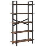 VidaXL Boekenkast Gerookt eiken 100 x 33,5 x 178 cm Bewerkt hout