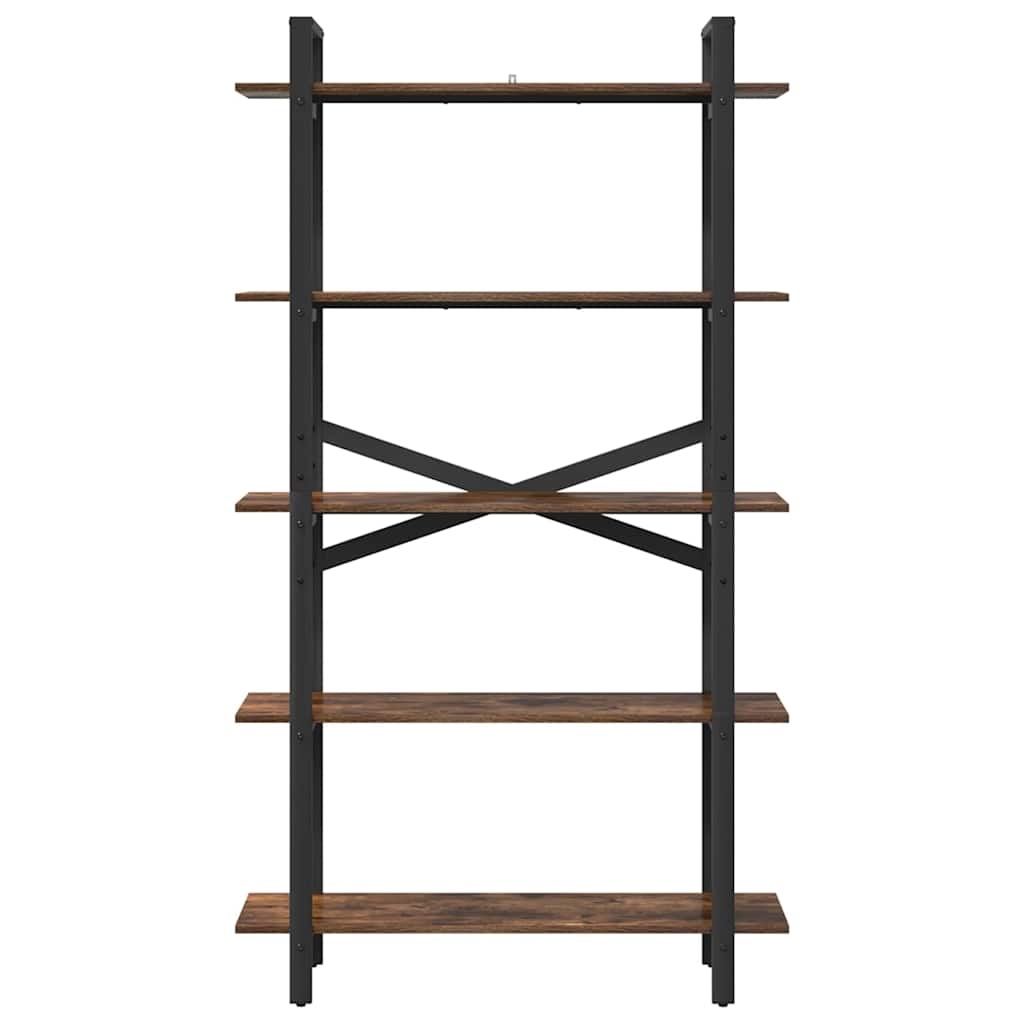 VidaXL Boekenkast Gerookt eiken 100 x 33,5 x 178 cm Bewerkt hout